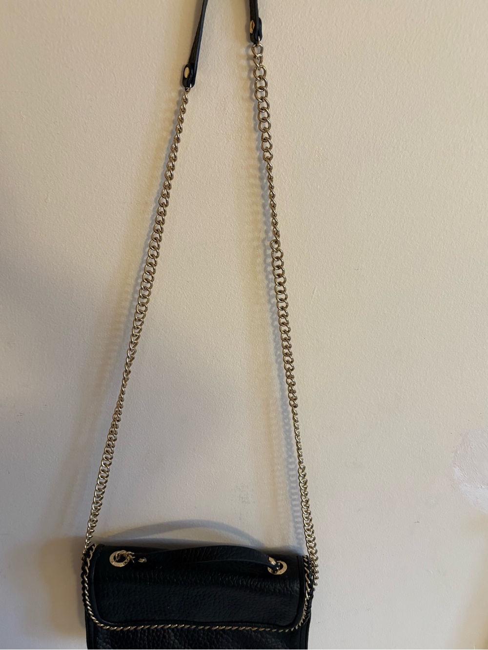 Henri bendel Classic Black Leather Chain-Trim Shoulder Bag - Picture 12 of 12
